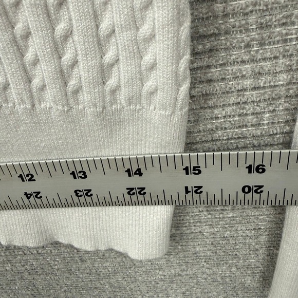 Thom Browne Cable Knit Cardigan Women White Hector Dog Stripe Preppy Luxury - Picture 10 of 12